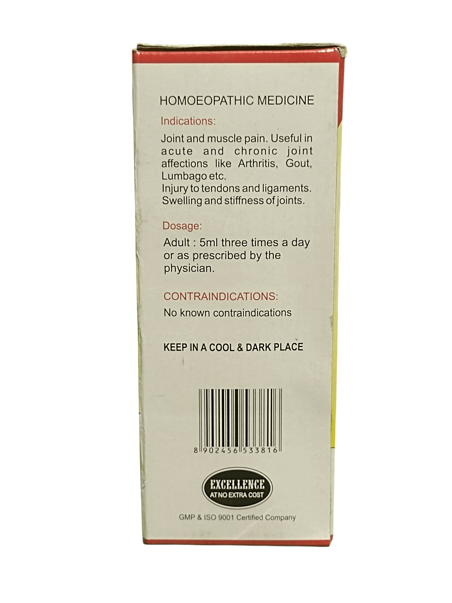 SBL ORTHOMUV SYRUP FOR JOINT AND MUSCLES PAIN HOMEOPATHIC MEDICINE 500ML - Indications and Dosage
