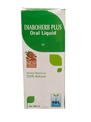 SBL DIABOHERB PLUS ORAL LIQUID HOMEOPATHIC MEDICINE 180ML in a green and white box with strawberry flavor label.