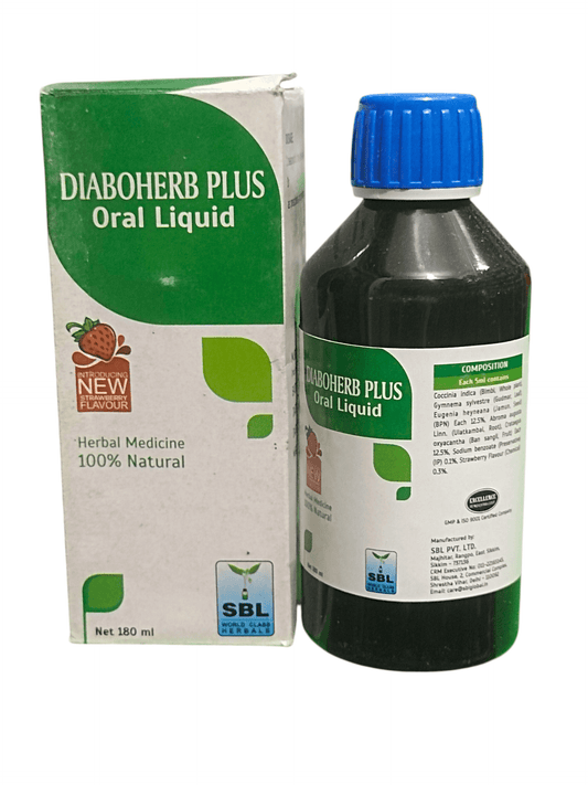 SBL DIABOHERB PLUS ORAL LIQUID HOMEOPATHIC MEDICINE 180ML Bottle with Packaging