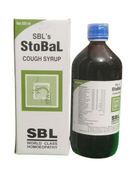 SBL STOBAL COUGH SYRUP HOMEOPATHIC MEDICINE 500ML bottle and packaging for cough relief