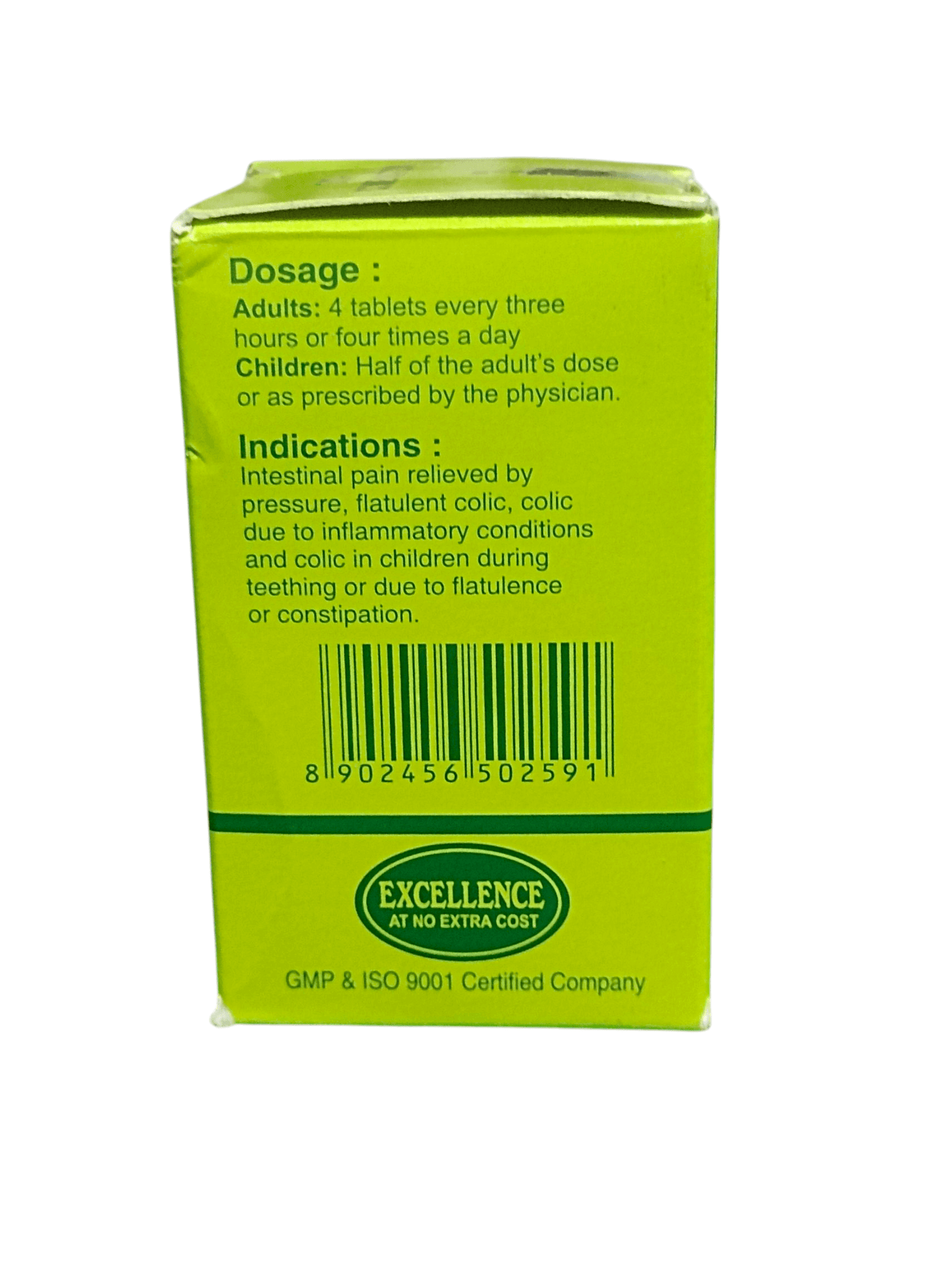 SBL BIOCOMBINATION NO. 3 COLIC HOMEOPATHIC MEDICINE 25G dosage instructions and indications on packaging.