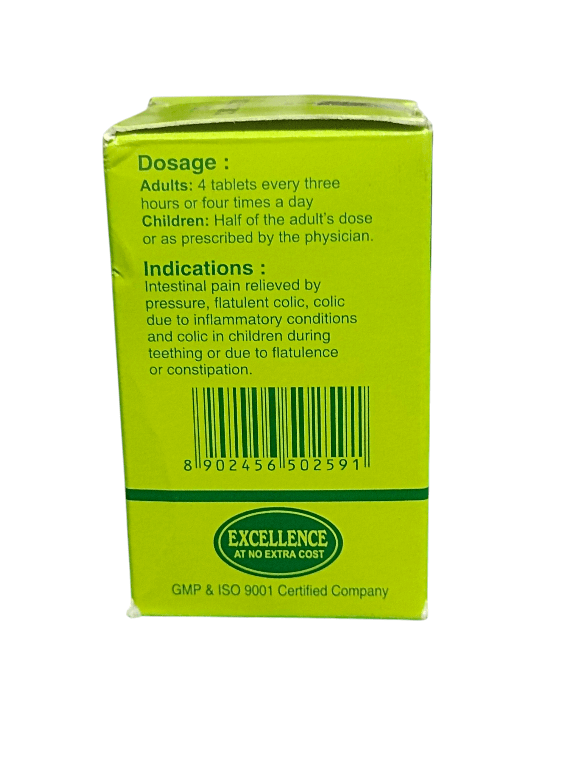 SBL BIOCOMBINATION NO. 3 COLIC HOMEOPATHIC MEDICINE 25G dosage instructions and indications on packaging.