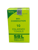 SBL BIOCOMBINATION  NO. 10 ENLARGED TONSILS TABLETS HOMEOPATHIC MEDICINE 25G packaging