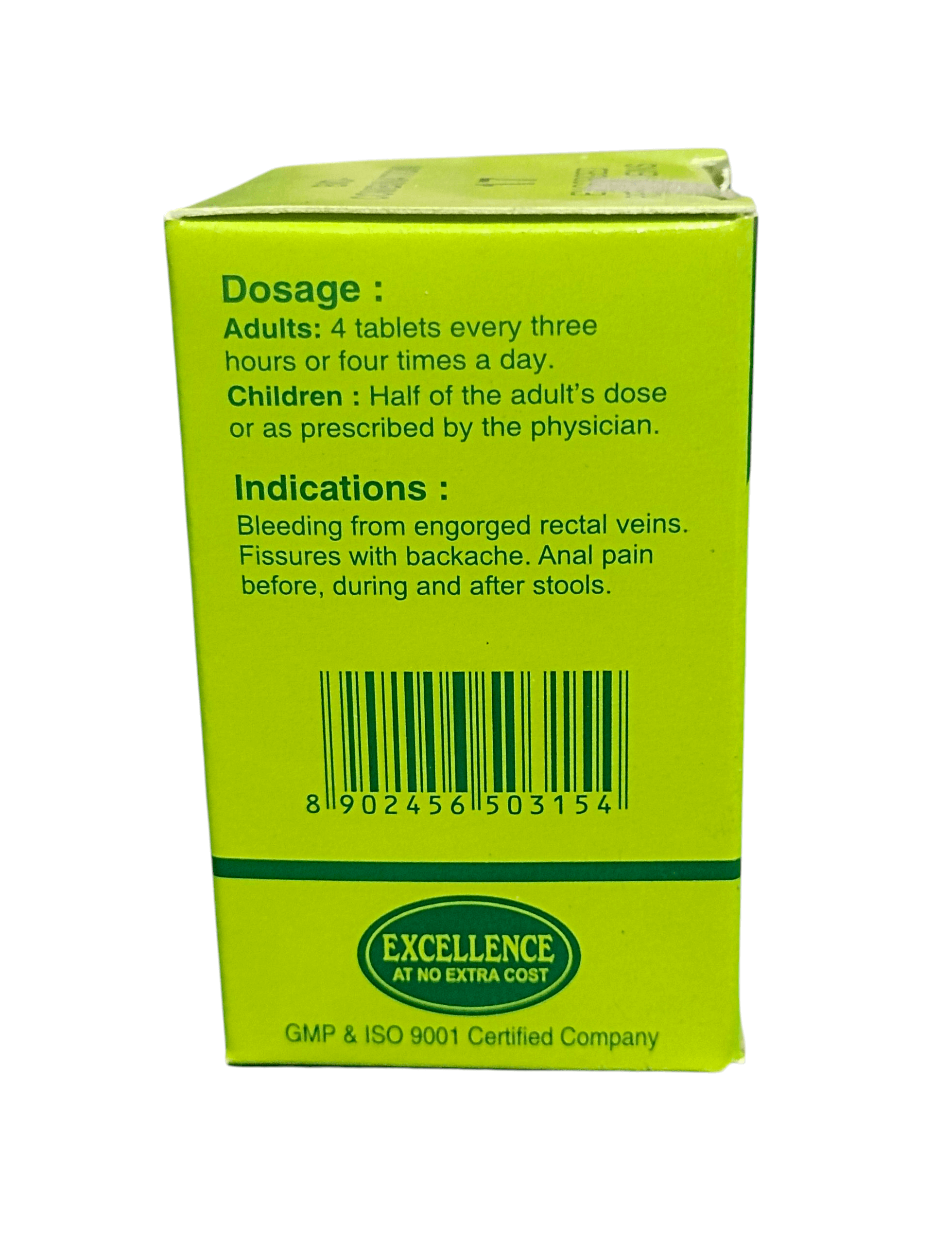 SBL BIOCOMBINATION NO. 17 ENGORGED RECTAL VEINS TABLET HOMEOPATHIC MEDICINE 25G dosage and indications instructions