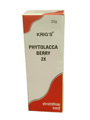 KRIG'S PHYTOLACCA BERRY 2X TABLETS HOMEOPATHIC MEDICINE 25G in a box, supporting weight management and metabolism.
