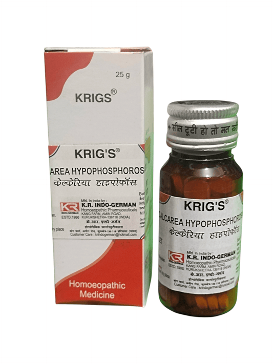 KRIG'S CALCAREA HYPOPHOSPHORUS 3X TABLET HOMEOPATHIC MEDICINE 25G with packaging and label