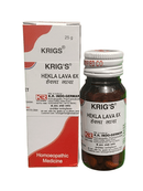 KRIG'S HEKLA LAVA 6X TABLETS HOMEOPATHIC MEDICINE 25G in a bottle with packaging.