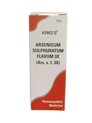 KRIG'S ARSENICUM SULPHURICUM FLAVUM 3X TABLETS HOMEOPATHIC MEDICINE 25G packaging image
