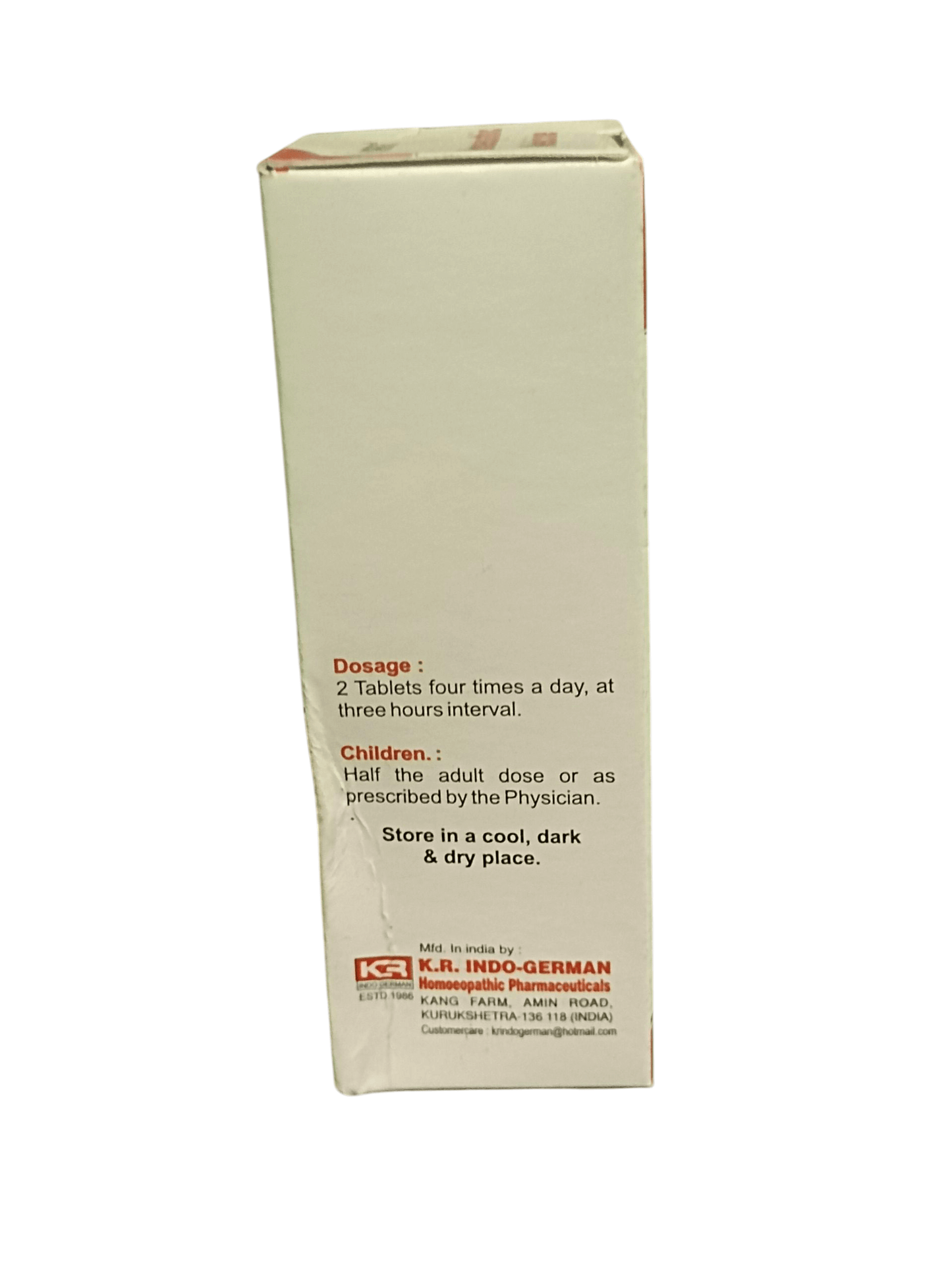 KRIG'S OVA TESTA 3X TABLETS HOMEOPATHIC MEDICINE 25G dosage information and storage instructions.