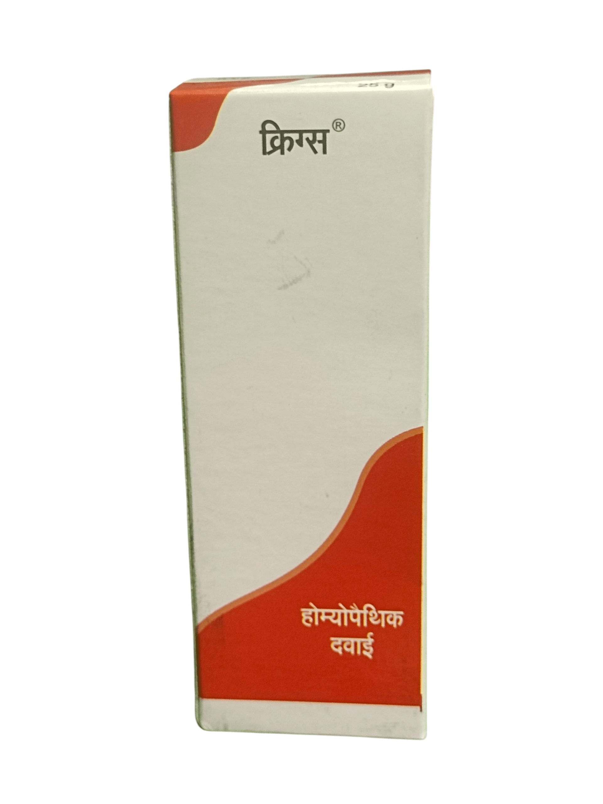 KRIG'S METHYLENE BLUE 3X TABLETS HOMEOPATHIC MEDICINE 25G packaging side view.