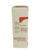 KRIG'S METHYLENE BLUE 3X TABLETS HOMEOPATHIC MEDICINE 25G packaging side view with dosage information.