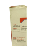 KRIG'S BARYTA CARBONICA 3X TABLETS HOMEOPATHIC MEDICINE 25G packaging showing dosage instructions.