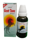 KRIG'S GENT TONE DROPS HOMEOPATHIC MEDICINE 30ML bottle and packaging.