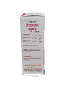 KRIG'S HEADACHE SUPER DROPS HOMEOPATHIC MEDICINE 30ML packaging side view with dosage and composition details.