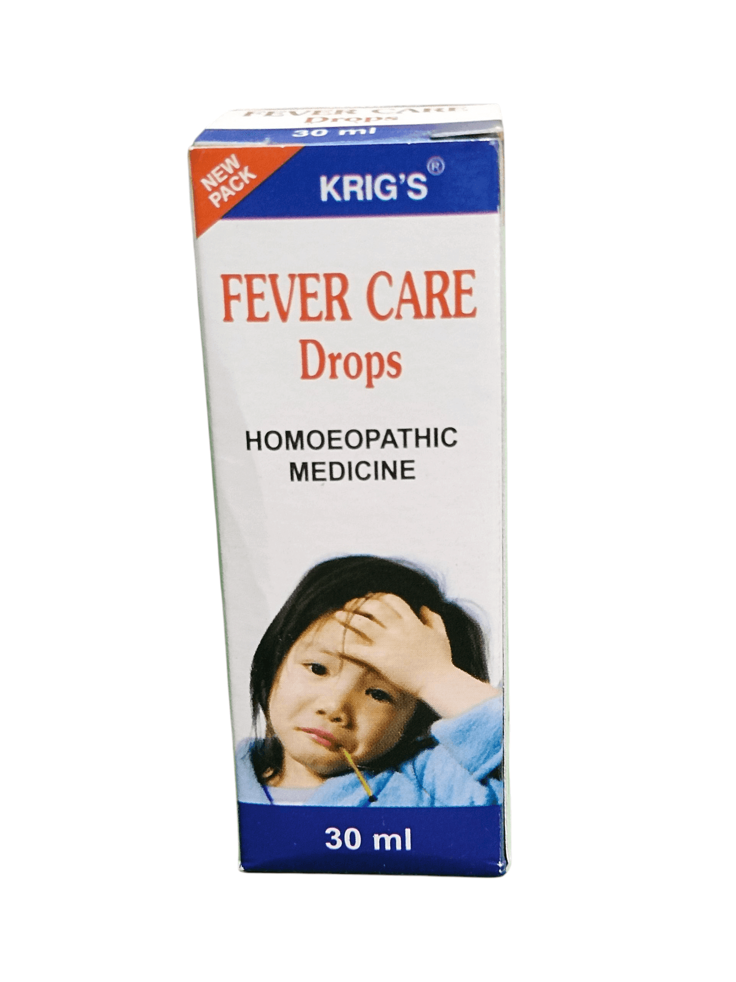 KRIG'S FEVER CARE DROPS HOMEOPATHIC MEDICINE 30ML for fever relief, body ache, and weakness.
