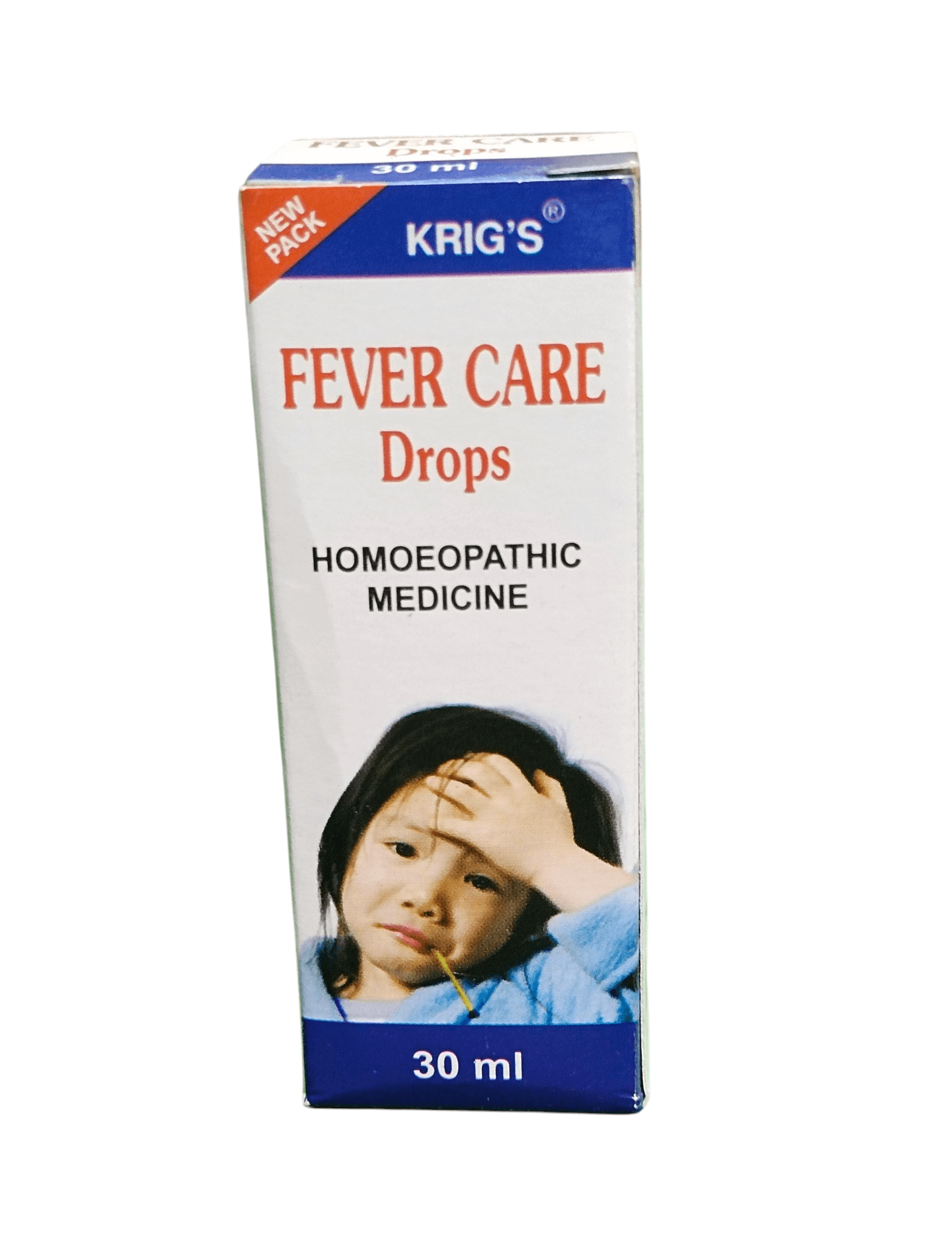 KRIG'S FEVER CARE DROPS HOMEOPATHIC MEDICINE 30ML for fever relief, body ache, and weakness.