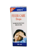 KRIG'S FEVER CARE DROPS HOMEOPATHIC MEDICINE 30ML for fever relief, body ache, and weakness.