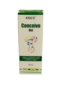 KRIG'S CONCEIVO VET HOMEOPATHIC MEICINE 30ML packaging for fertility support in female animals.
