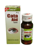 KRIG'S CATA AID TABLET HOMEOPATHIC MEDICINE 20G in packaging for cough, cold, catarrh, and nasal congestion relief.