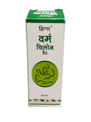 KRIG'S WORM CHELONE VET DROPS HOMEOPATHIC MEDICINE 30ML packaging for pet deworming.