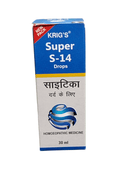 KRIG'S Super S-14 Drops For Sciatica Pain Homeopathic Medicine 30ML in new packaging.