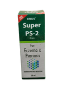 KRIG'S Super PS-2 Drops For Eczema & Psoriasis Homeopathic Medicine 30ML packaging image.