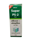 KRIG'S Super PS-2 Drops For Eczema & Psoriasis Homeopathic Medicine 30ML product packaging image.