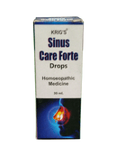 KRIG'S Sinus Care Forte Drops Homeopathic Medicine 30ML packaging for sinus relief and nasal congestion.
