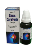 KRIG'S Sinus Care Forte Drops Homeopathic Medicine 30ML in a bottle with box for sinus congestion relief.