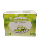 KRIG'S GLYCERINE SOAP WITH ALOEVERA 75G (PACK OF 2) packaging showcasing glycerine soap with aloe vera.