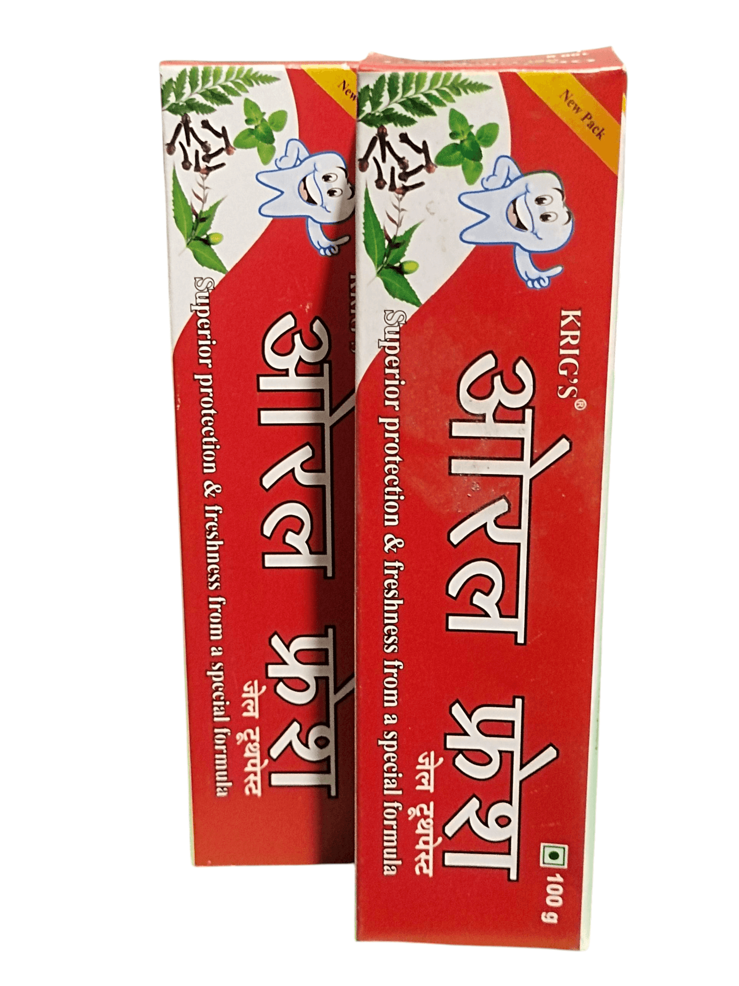 KRIG'S Oral Fresh Toothpaste Homeopathic Medicine 100g (PACK OF 2) offers superior oral protection and freshness.