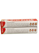 KRIG'S Oral Fresh Toothpaste Homeopathic Medicine 100g (PACK OF 2) packaging showing ingredients and benefits.