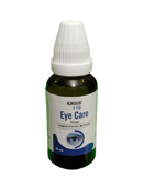 Bottle of Krigs 178 Eye Care drops on a white background