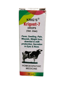 Krig's Krigivet-7 Drops packaging for veterinary use on a white background