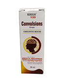 Box of Krigs 133 Convulsions Drops homoeopathic medicine on a white background