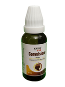 Bottle of Krigs 133 Convulsions Drops on a white background