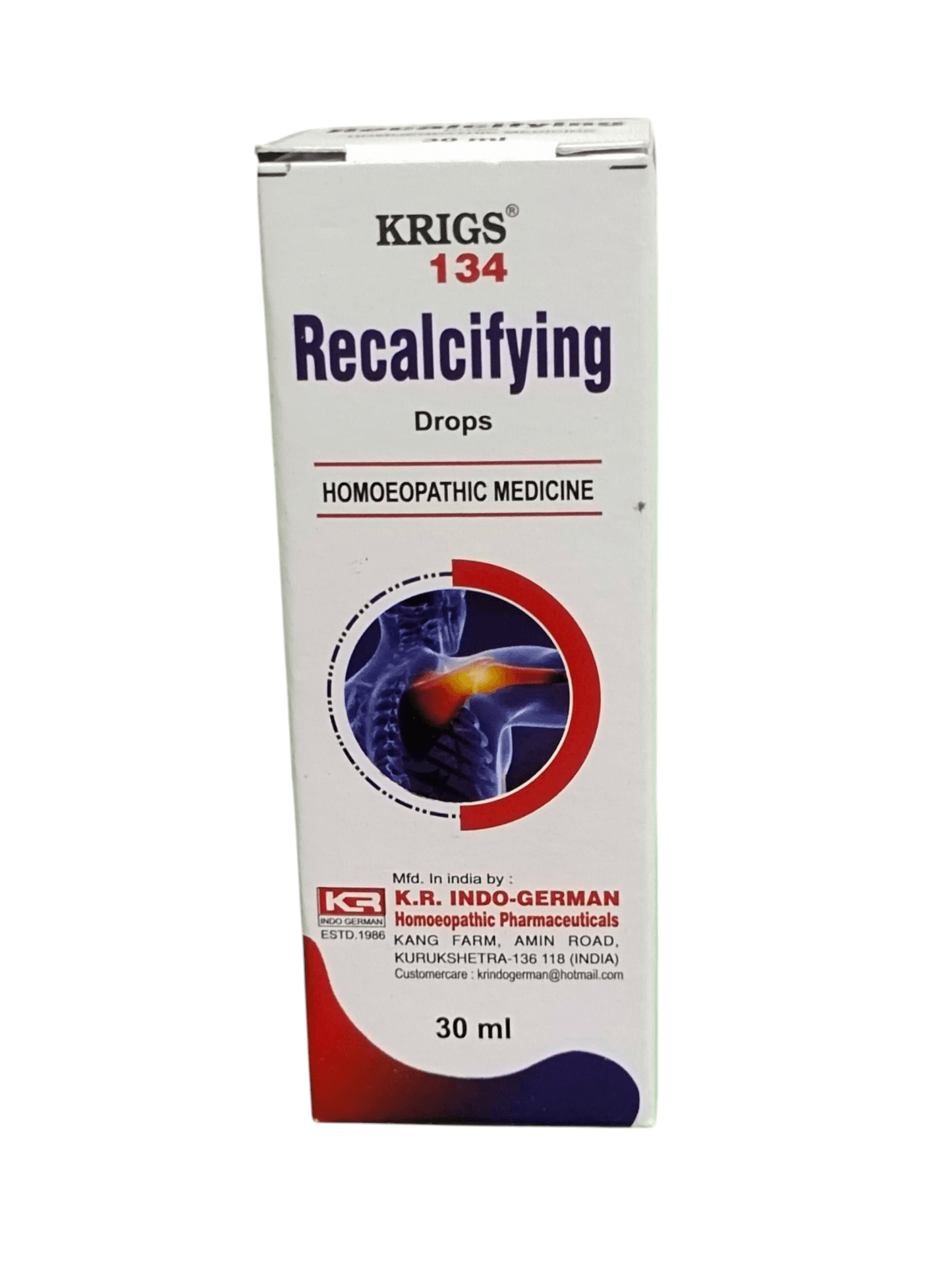 Krigs 134 Recalcifying Drops box on a white background