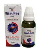 Krigs 134 Recalcifying Drops packaging and bottle on a white background