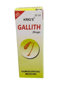 Box of Krig's Gallith Drops homoeopathic medicine on a white background