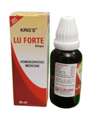 Krig's Lu Forte drops packaging with bottle on a white background