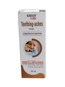 Krigs 135 Teething-aches Drops packaging on a white background