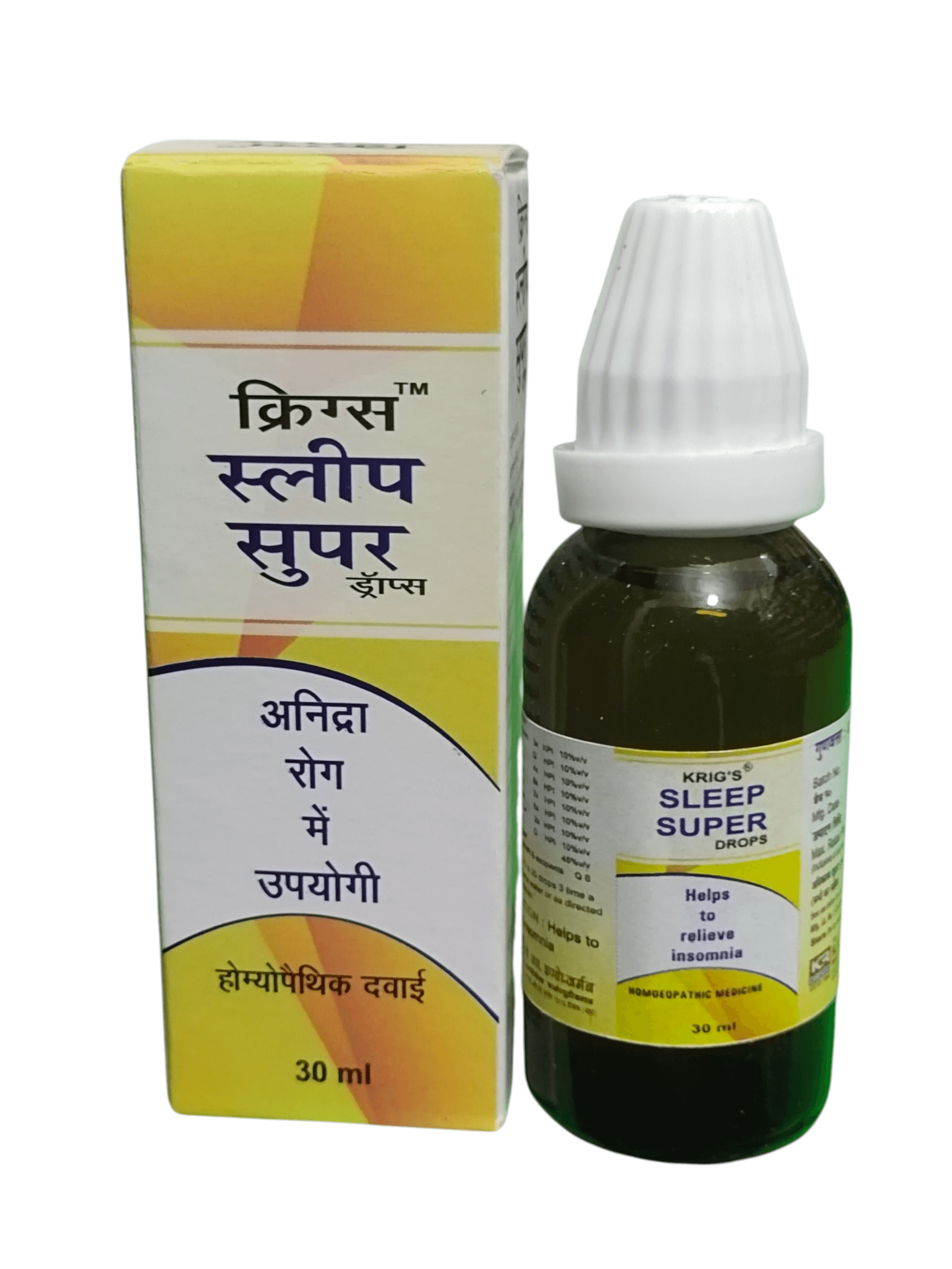 Kritis Sleep Super Drop bottle and box on a white background