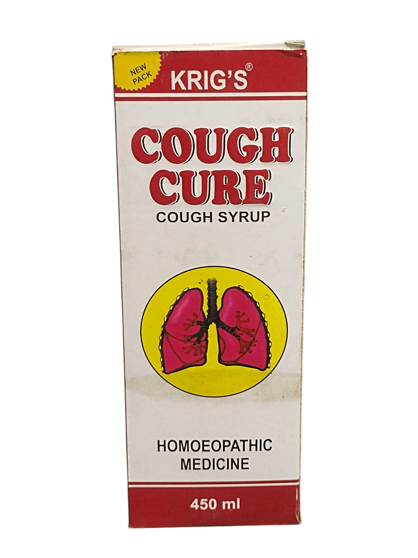 KRIG'S COUGH CURE COUGH SYRUP HOMEOPATHIC MEDICINE 450ML.