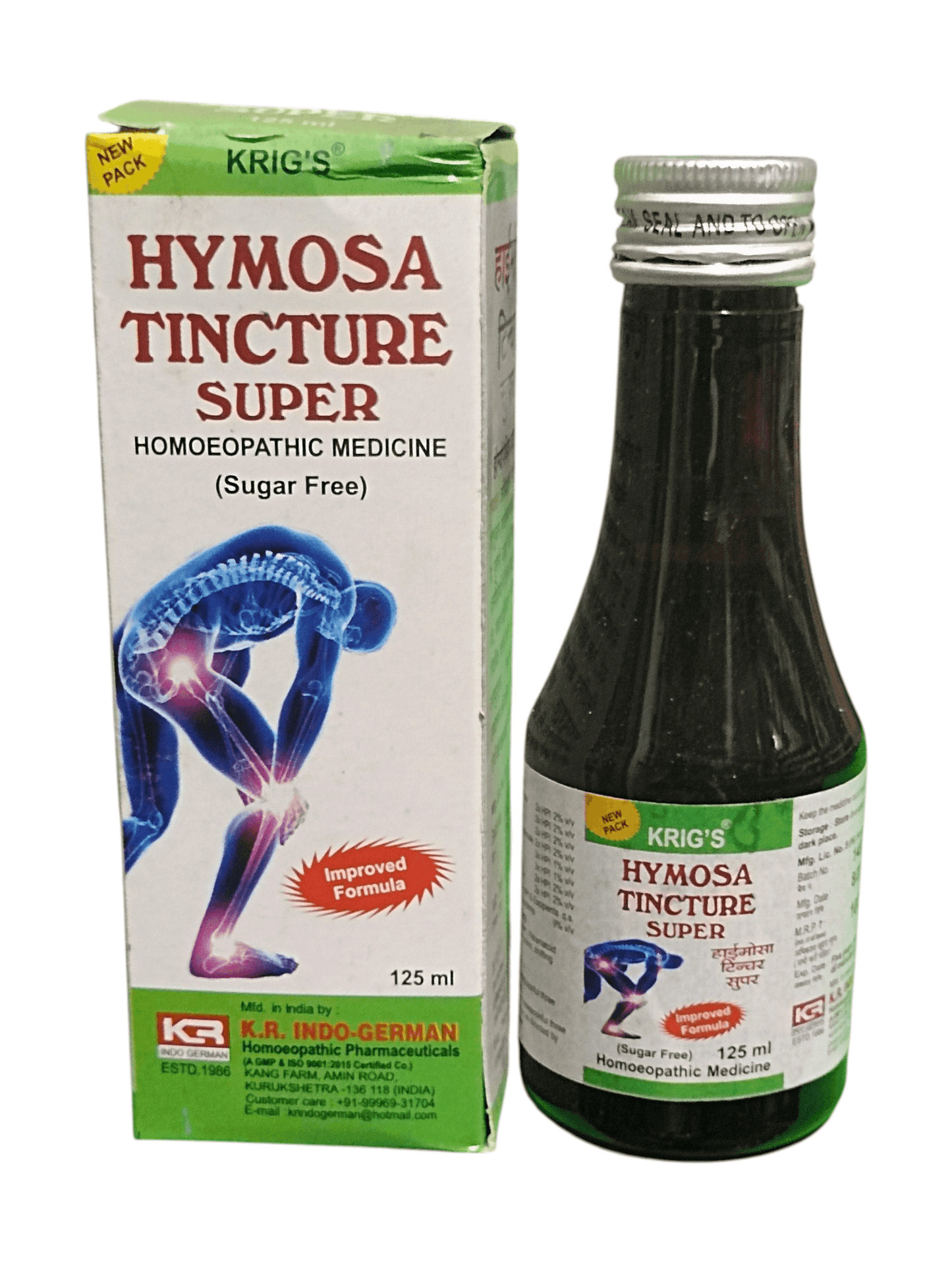 Hymosa Tincture Super bottle and packaging on a white background