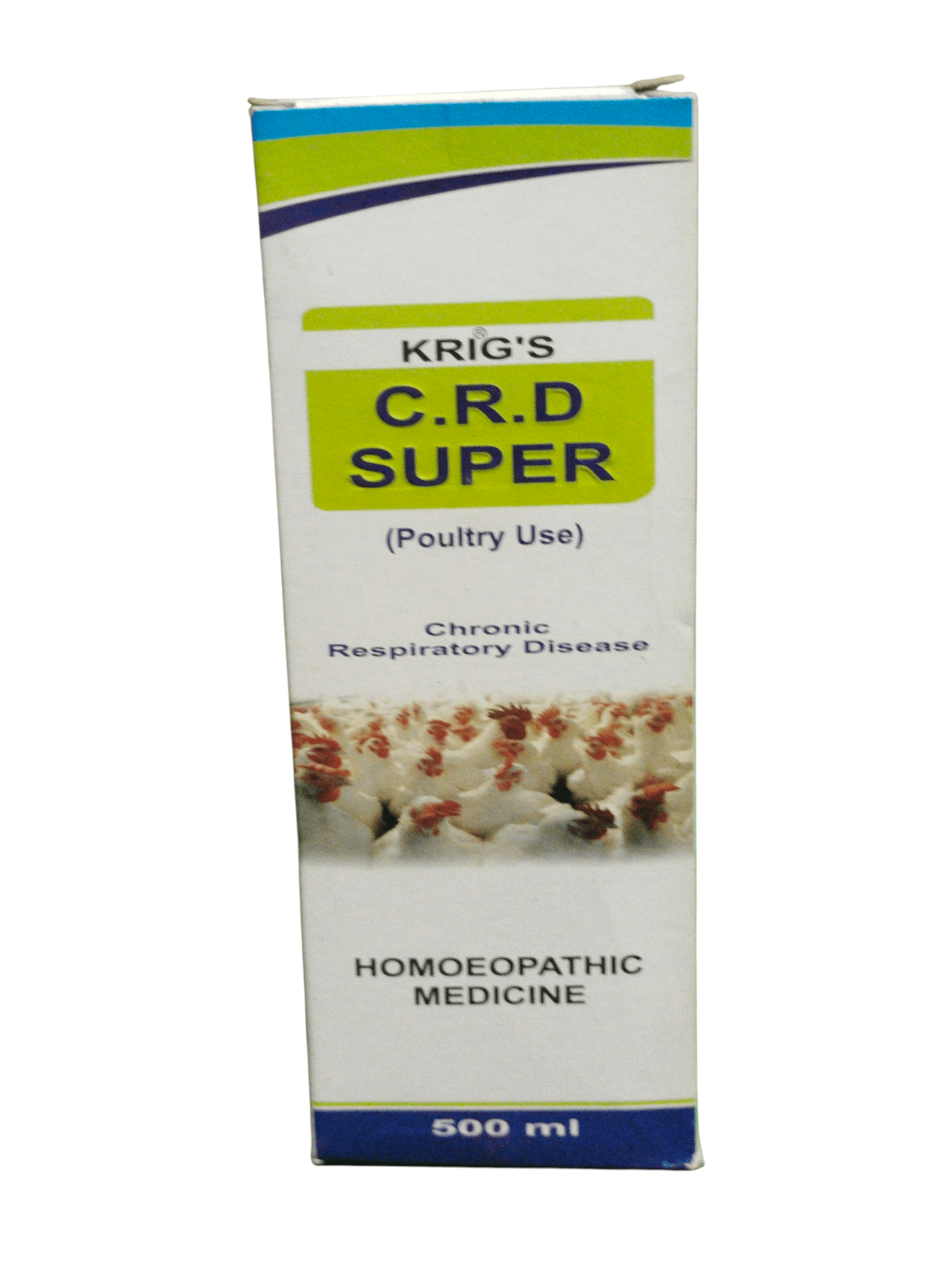 Krig's C.R.D Super homoeopathic medicine box for poultry on a white background