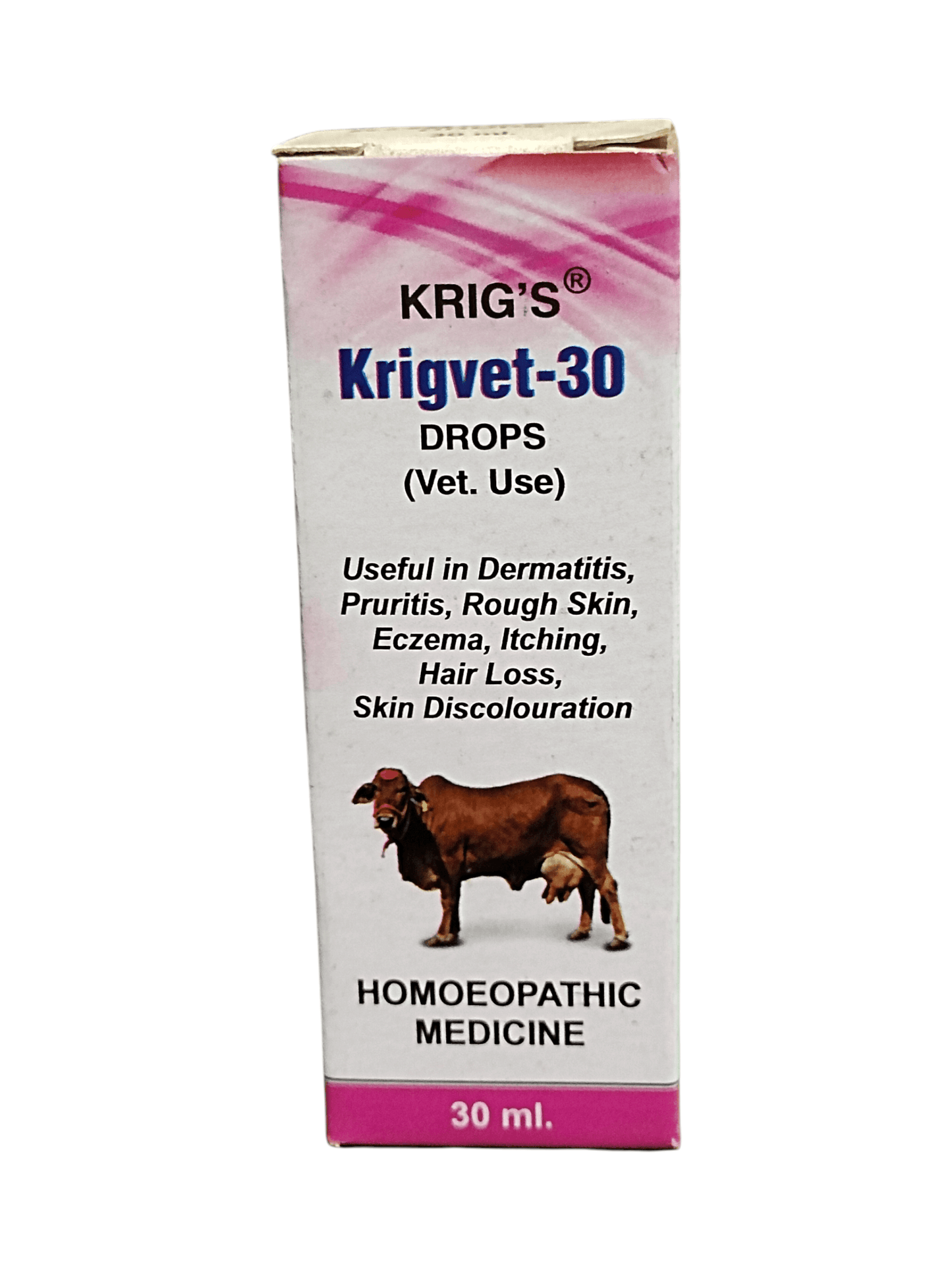 KRIG'S KRIGVET-30 DROPS VET USE HOMEOPATHIC MEDICINE 30ML.