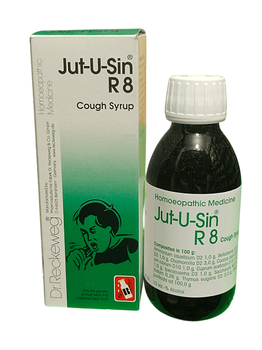 Dr Reckeweg R8 Jat-U-Sin Cough Syrup 150ml for dry and productive cough relief
