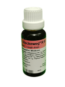 Reckeweg R9 cough drops bottle on a white background