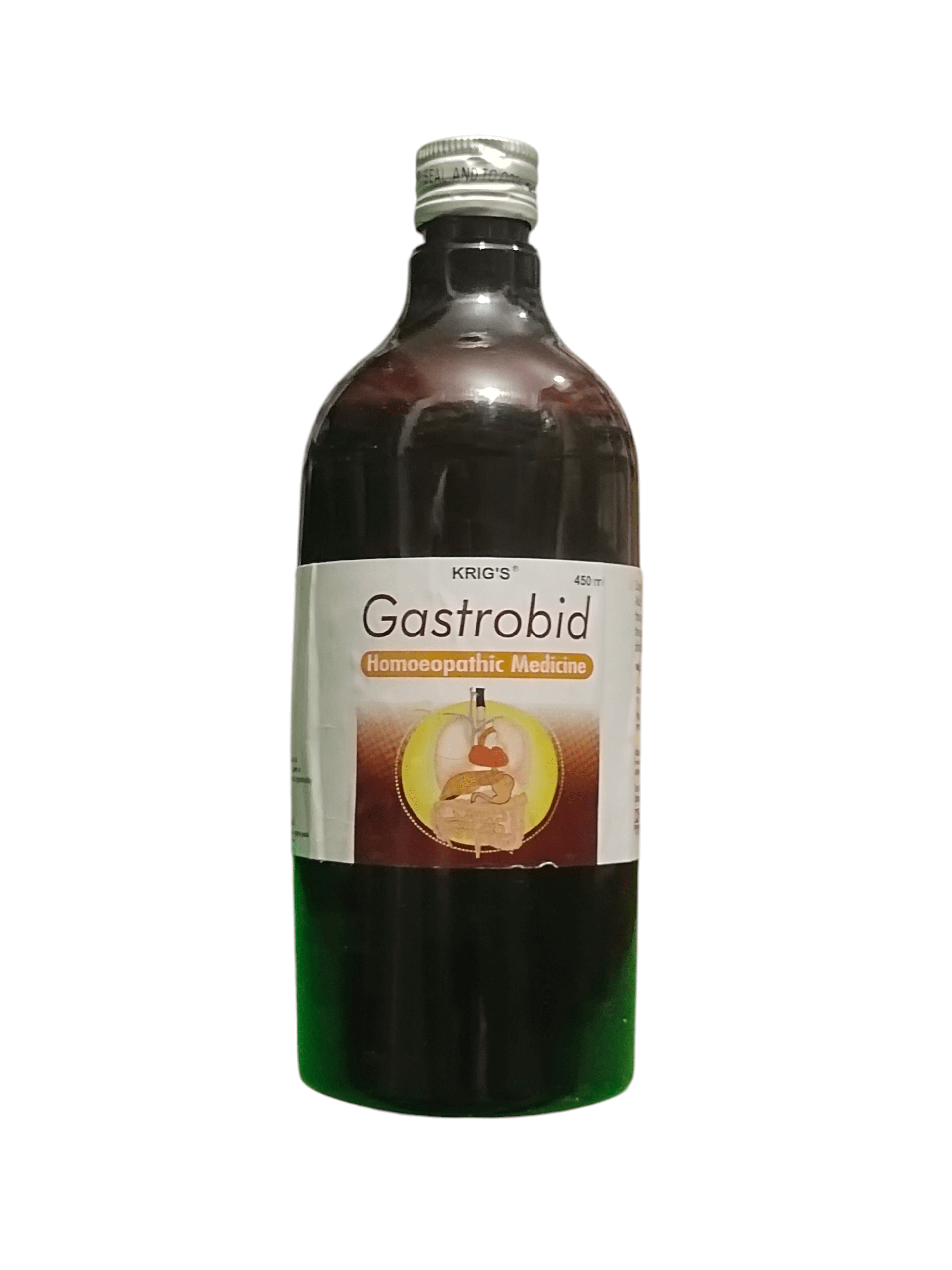 Bottle of Krig's Gastrobid on a white background