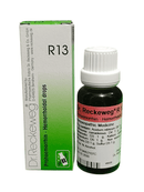 Dr. Reckeweg R13 homeopathic medicine bottle and packaging on a white background